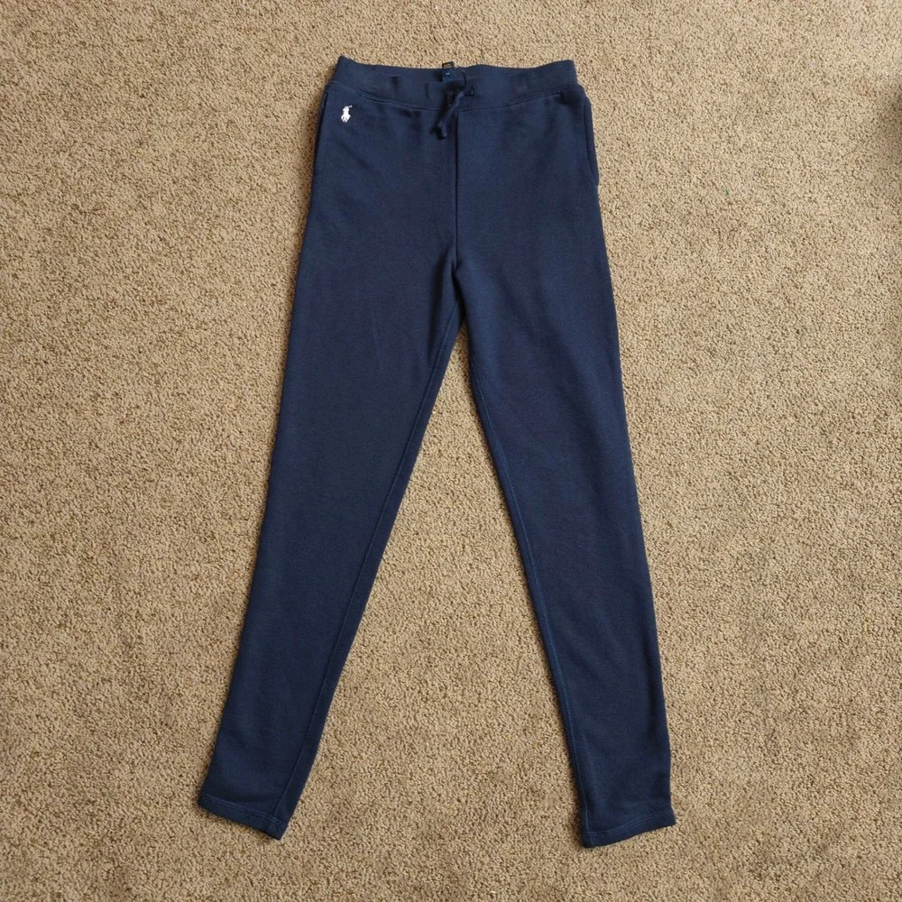 Polo Ralph Lauren Kids Navy Blue Sweatpants Joggers Size L 12-14‎ Pony Logo $178